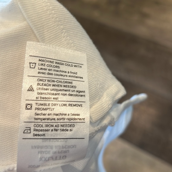 Vince Men's White Raw Edge Long Sleeve Henley T-Shirt Size XXL - Picture 8 of 9